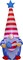 4FT Patriotic Gnome Inflatable – Outdoor Uncle Sam Tomte Elf with Top Hat – LED Lighted Blow Up Decor for 4th of July, Memorial Day & USA 250th Anniversary